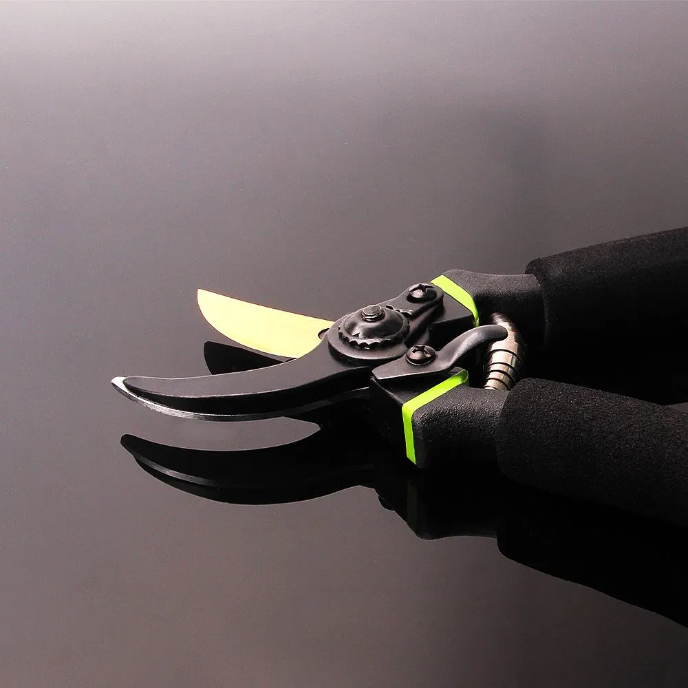 Premium Sk5 Steel Pruning Shears - Industrial-Strength, Rust-Proof, Ergonomic Curved Handles for Enhanced Grip
