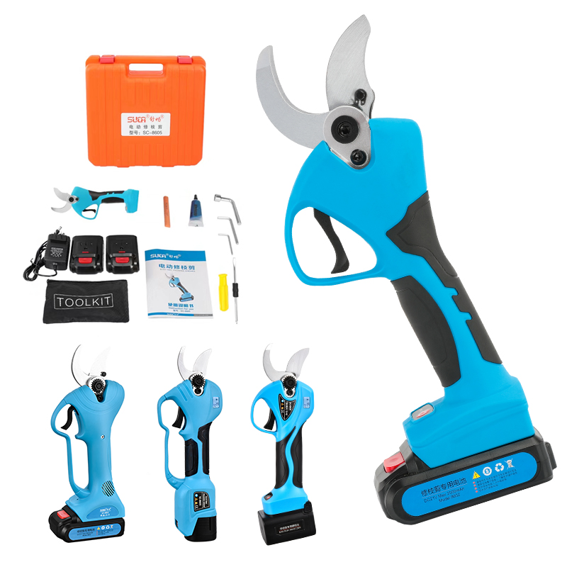 Suca 40mm Scissors Pruner OEM ODM Factory Agricultural Farm Garden Tools Tree Portable Cordless Electric Pruning Lithium Shears