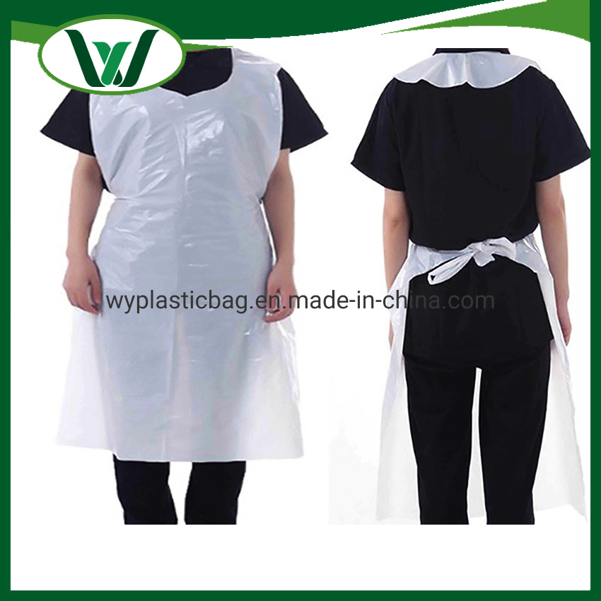 Household Cleaning Tools Disposable Kitchen Cooking Salon PE Apron for Barbecue Picnic Barber Aprons