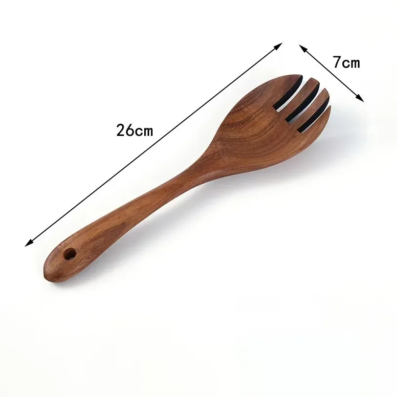 Wooden Salad Fork Detail 6