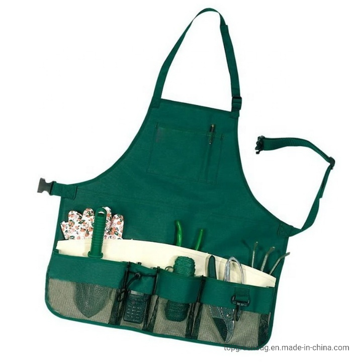 Factory Direct Sell Garden Tools Canvas Garden Tool Apron with Tool Pocket