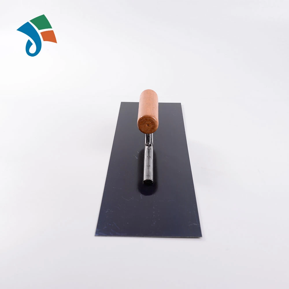China Factory Wooden Handle Bluing Carbon Steel Plastic Trowel