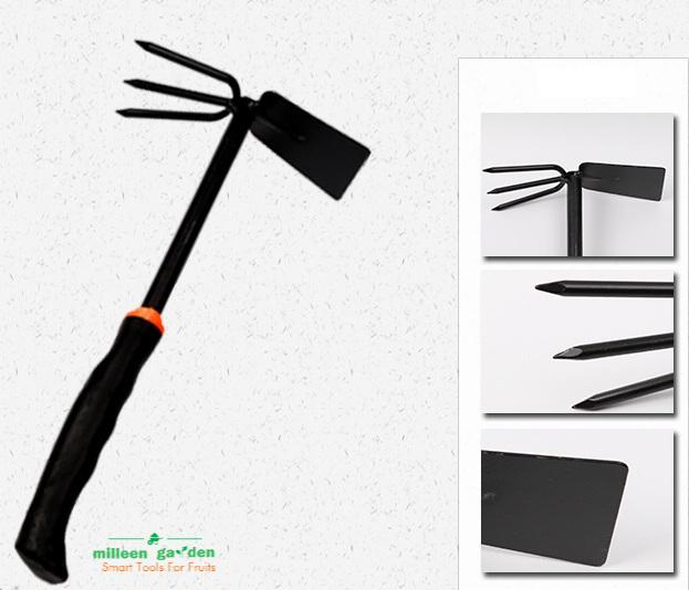 Garden Double Hoe and Cultivator Hand Tool Dual Purpose Gardening Tool for Weeding and Cultivation 32 Cm