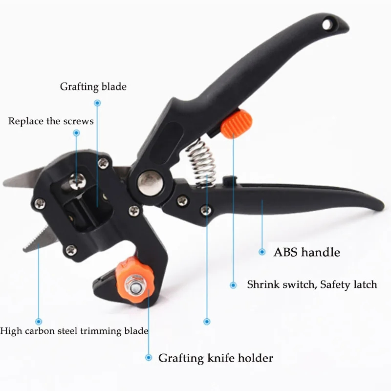 Garden Tools Professional Farming Pruning Shears Grafting Scissor Fruit Tree Vaccination Secateurs Pruning Cutting Knife