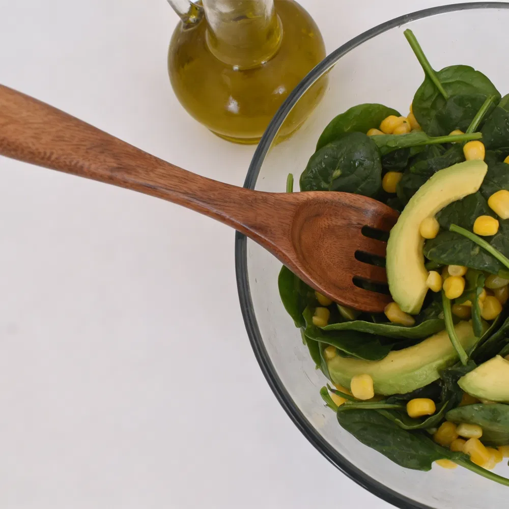 Wooden Salad Fork Detail 3