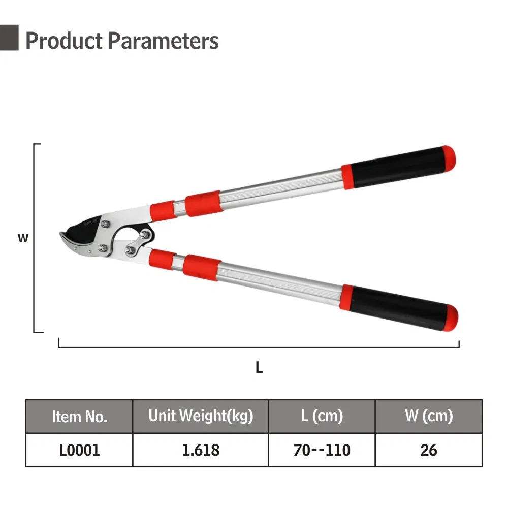 Heavy Duty Aluminum Handle Pruning Shears Lopper Bypass Telescopic Lopper