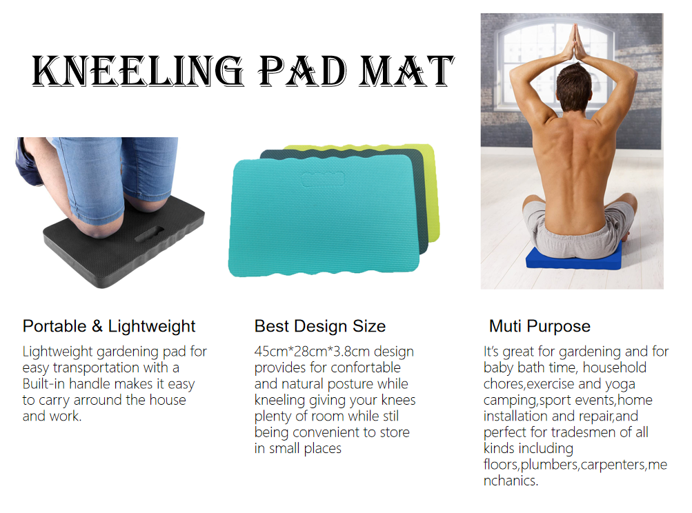 Factory Manufacturer Customize Kneeling Pad Garden EVA Foam Mat Exercise Fitness Garden Pad Baby Kneeling Pad