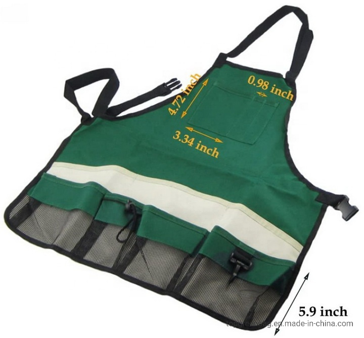 Factory Direct Sell Garden Tools Canvas Garden Tool Apron with Tool Pocket