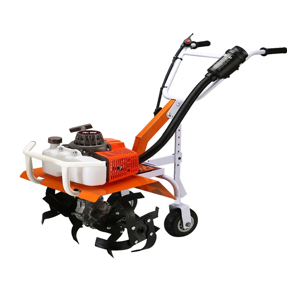1E48F Engine,63CC Hand Push Garden Rotary Cultivator Mini Tiller