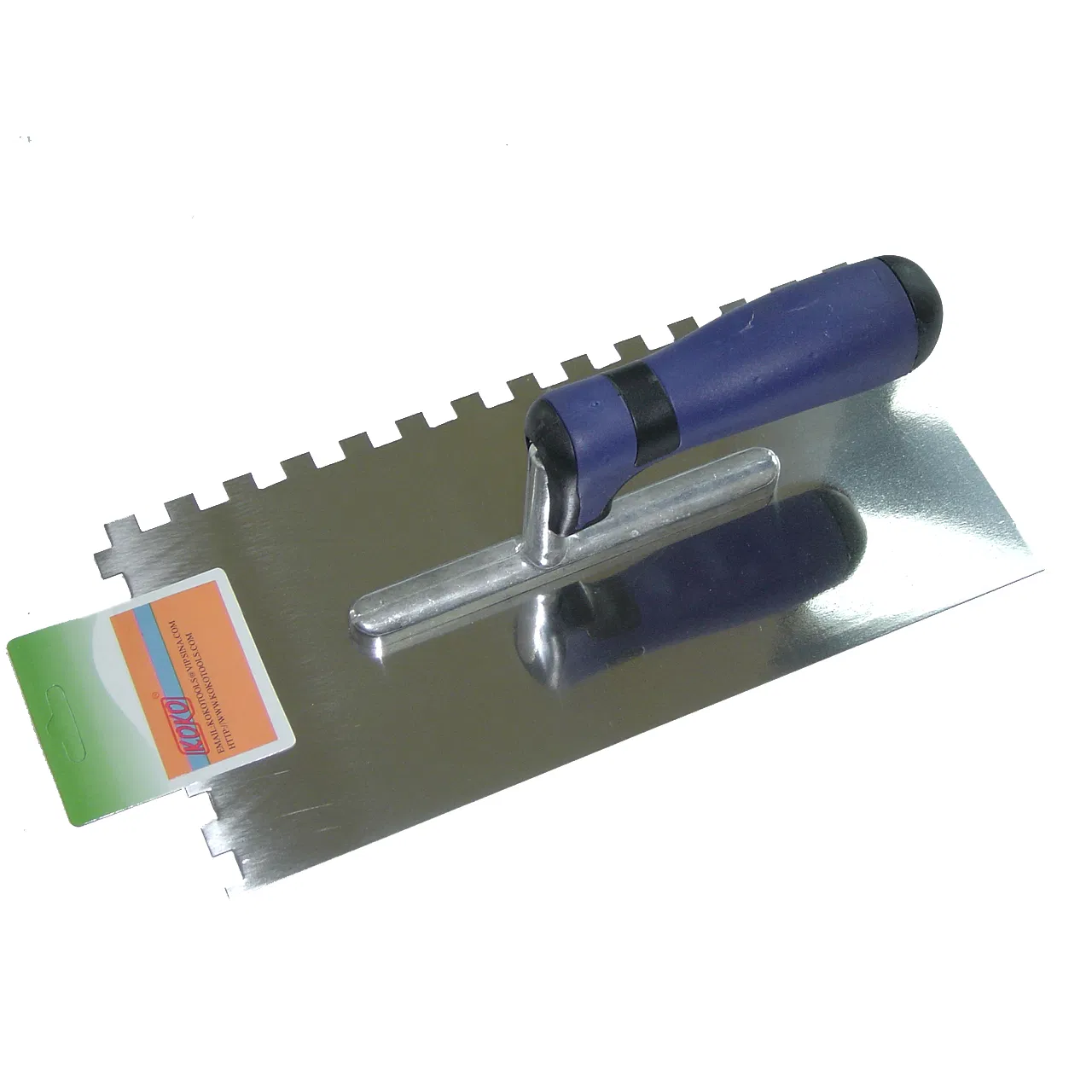 280mm X 130mm Stainless Steel 0.7mm Thickness Dichromatic Handle Notched Trowels