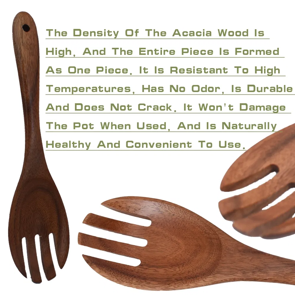 Wooden Salad Fork Detail 5