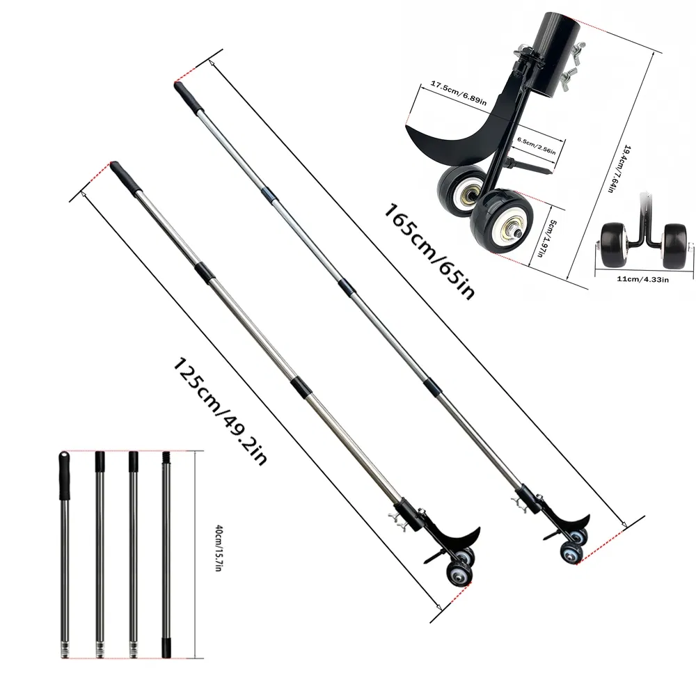 1.6m Garden Gap Weeding Tool with Crevice Hook Pole