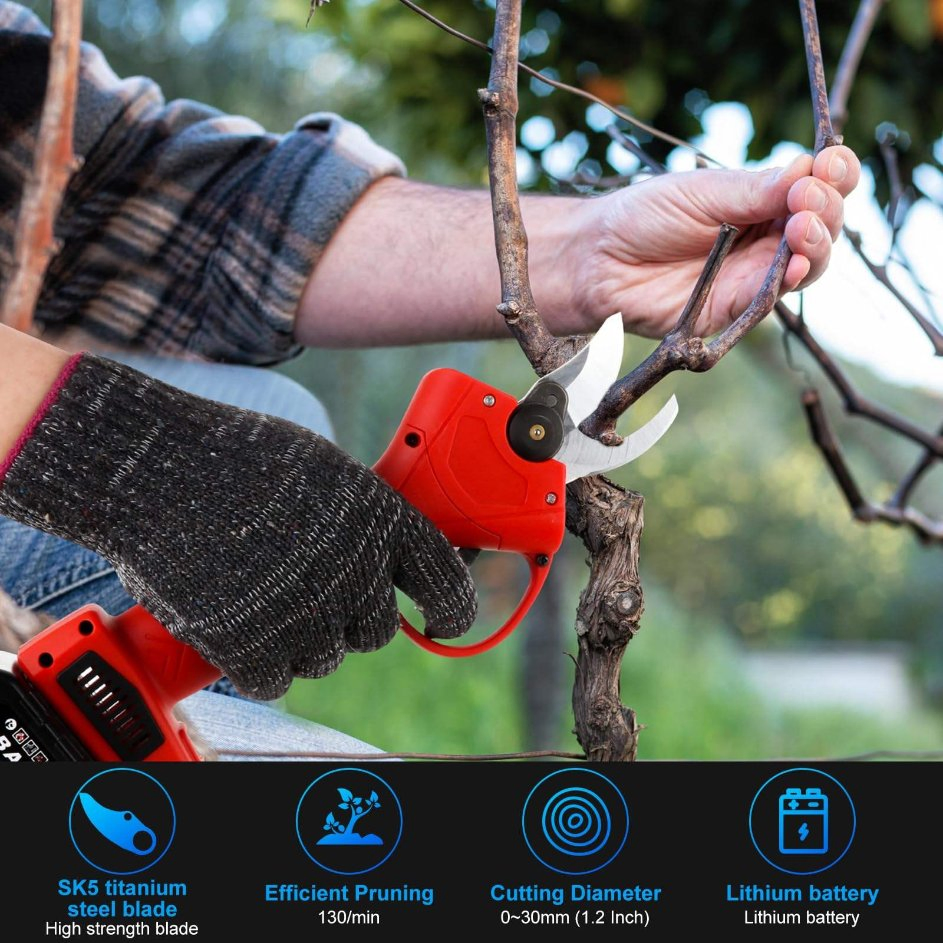 Zhixin Hot Sale Garden Electric Pruning Shears Cordless Pruning Shears with 21V Rechargeable Battery Powered Pruner