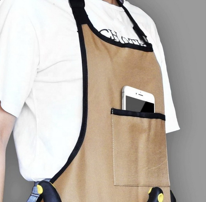 Electrician Plumbers Multi-Pocket Canvas Tool Apron Garden Tool Kit Pockets Men Work Tool Apron