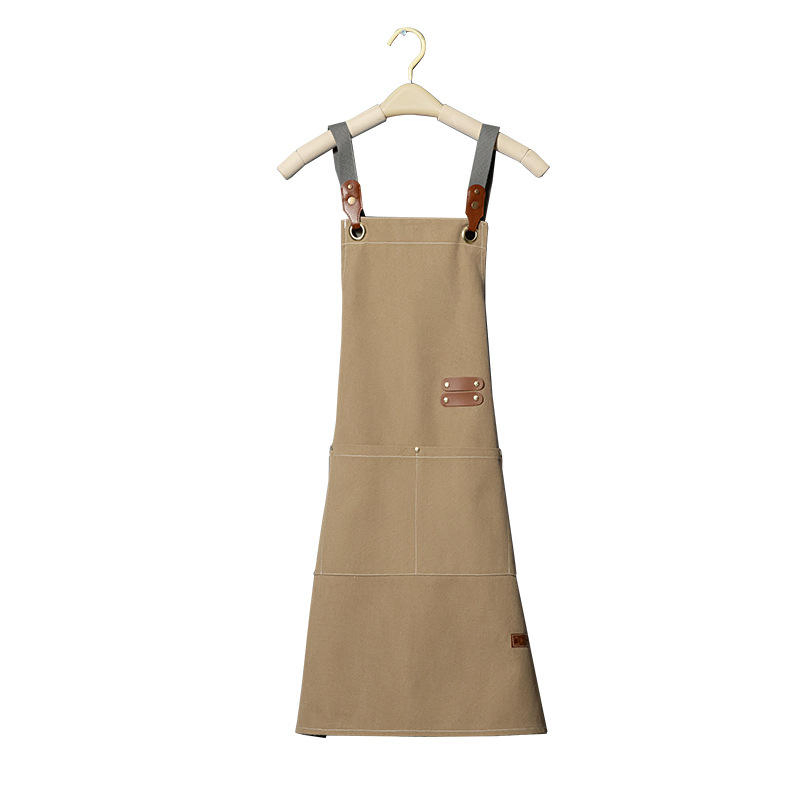 Thicken Canvas Work Tool Aprons Kitchen Chef Apron with Pockets for Restaurant Coffee Shop Gardening