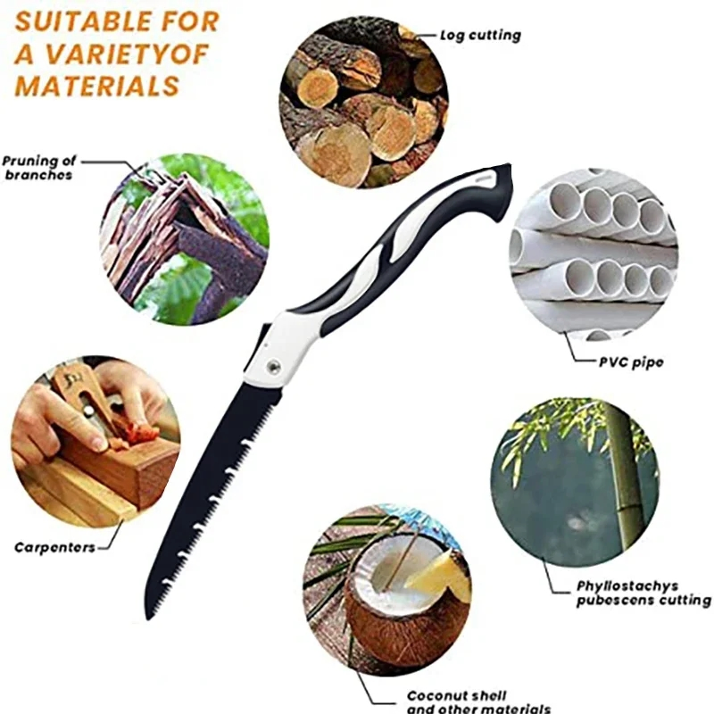 High Quality Folding Saw Sk5 Steel Garden Pruning Hand Saw