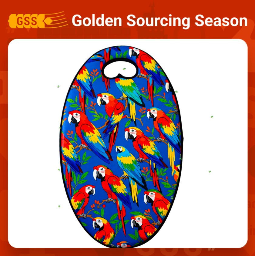 Waterproof Sponge Kneeling Pad with Vibrant Birds Pattern and Colorful Design