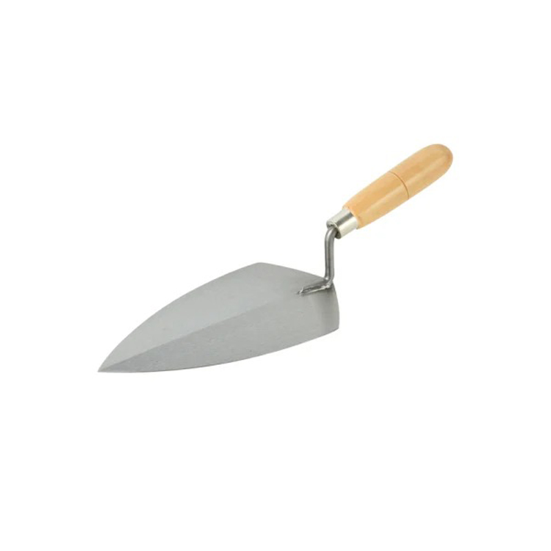 Garden Tools Concrete Tool 10'' Carbon Steel Blade Natural Color Wooden Handle Bricklaying Trowel