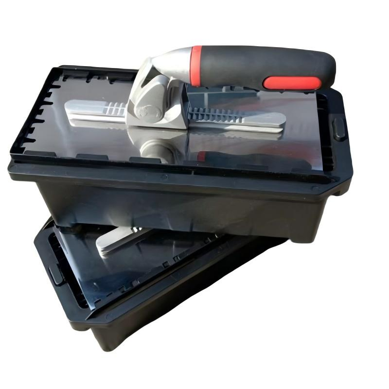 New Professional Stainless Steel Masonry Tool Notched Tiling Tile Construction Hand Tools Flat Square-Notched Plastering Trowel Kit with Replaceable Blade