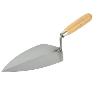 Garden Tools Concrete Tool 10'' Carbon Steel Blade Natural Color Wooden Handle Bricklaying Trowel