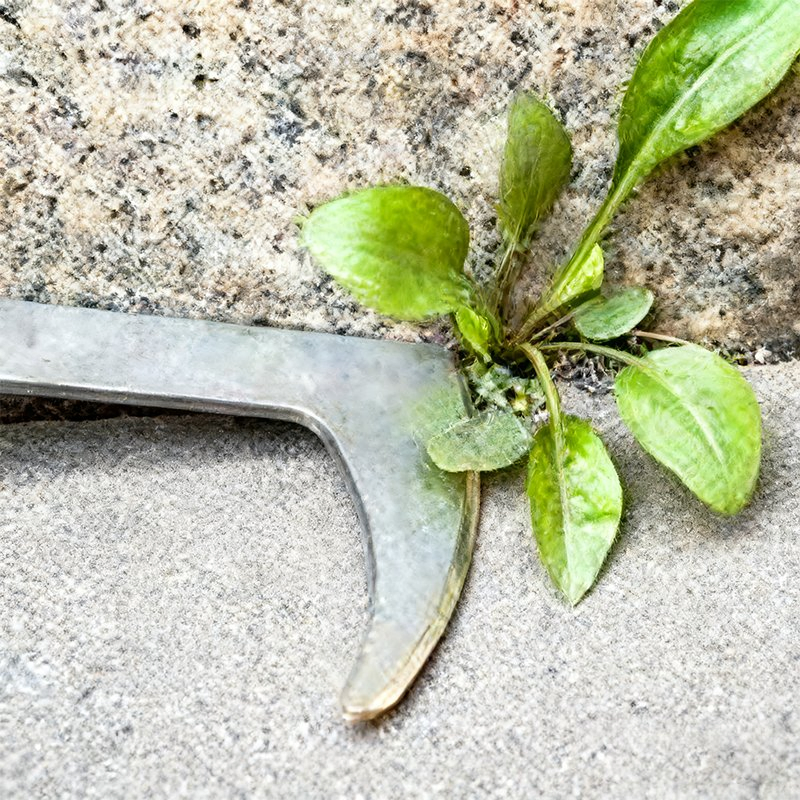 Crack Weeder Crevice Weeding Tool with Stainless Steel Blade 32.5cm