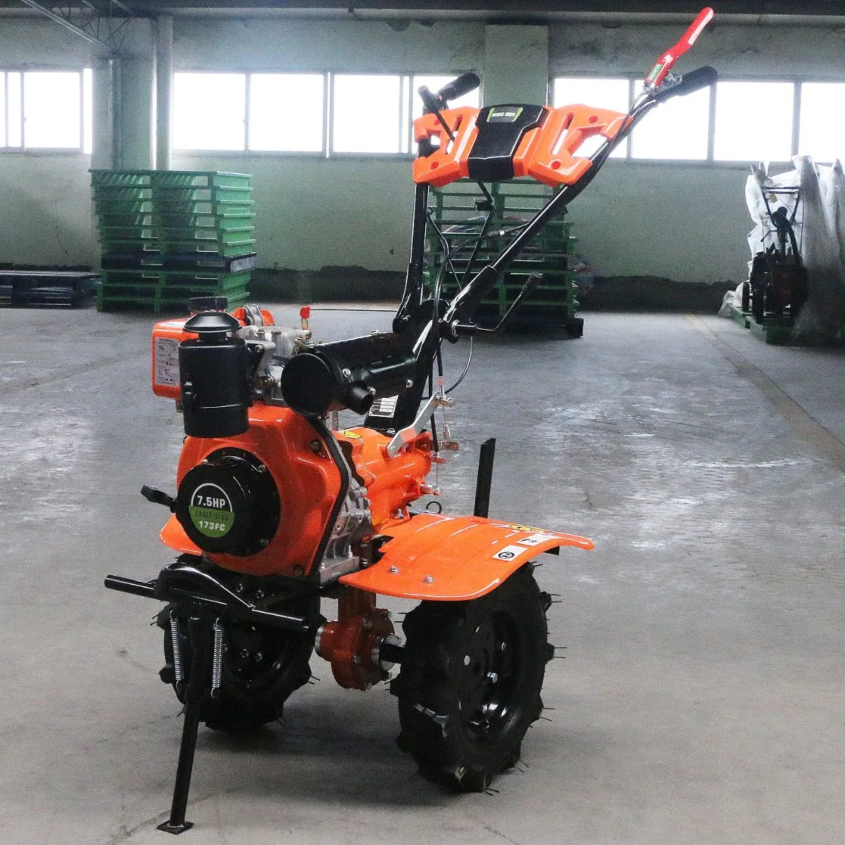 173f Diesel Engine Agriculture Machinery Hand Ploughing Machine Agricultural Mini Tiller 6.5HP Rotary Tiller Power Tiller Mini Walking Tractor Mini Cultivator