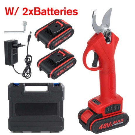 China Supplier Steel Blade Bypass Pruning Shears Forged Aluminum Handle 30mm Cutting Capacity