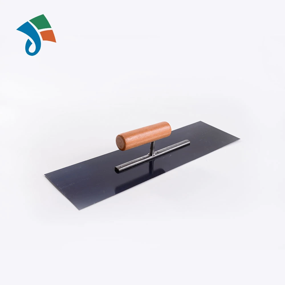 China Factory Wooden Handle Bluing Carbon Steel Plastic Trowel