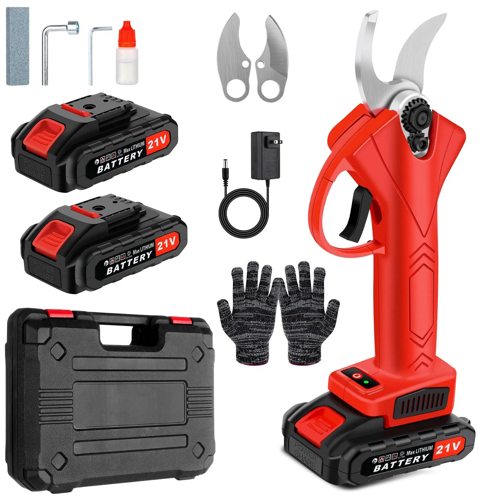 Zhixin Hot Sale Garden Electric Pruning Shears Cordless Pruning Shears with 21V Rechargeable Battery Powered Pruner