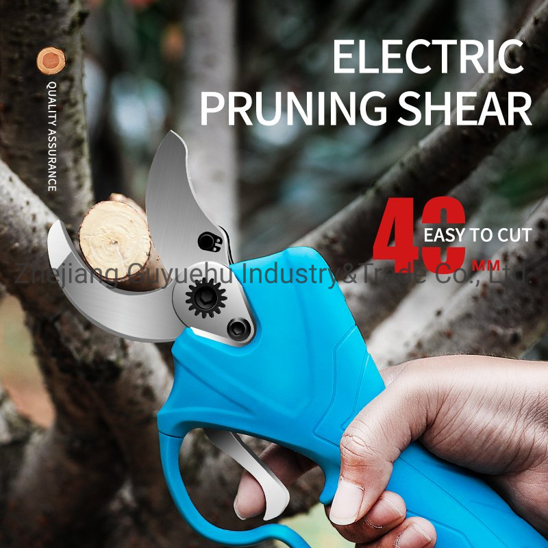 Professional 40mm Electric Fruit Pruning Shear/Electric Bypass Pruner Lightweight Portable Built-in Battery Pruning Shears
