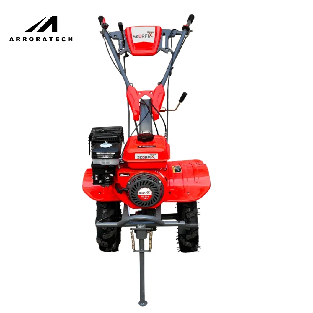 Hand Push Walking Tractor Mini Power Tiller Multi Functional Gasoline Tiller Farm Cultivator with Tools