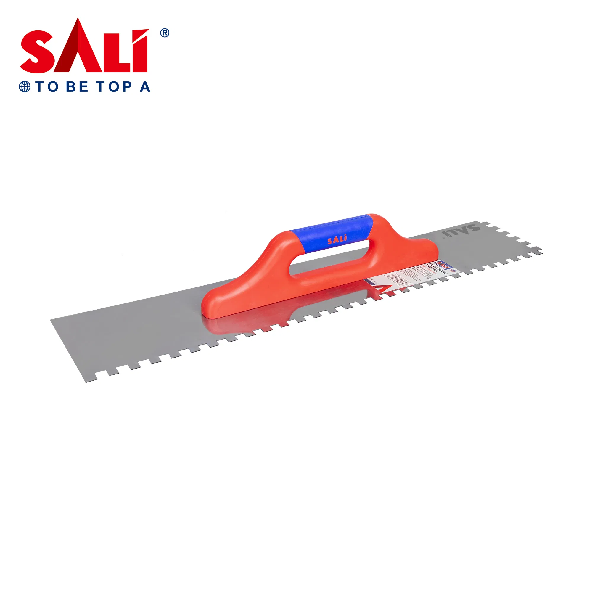 Sali 0.7mmthick Steel Plastic Handle Plastering Trowel with Teeth