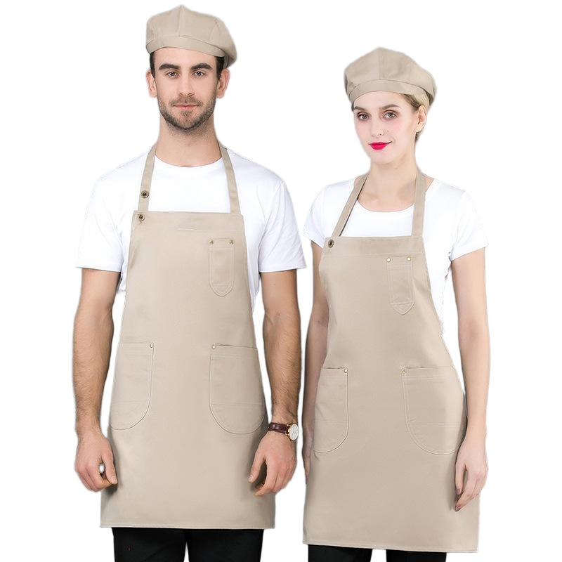 Custom Promotion Cotton Polyester Wholesale Leather Linen Denim Tea Kitchen Milk Waist Canvans Cook Bib Kitchen Tool Restaurant Apron
