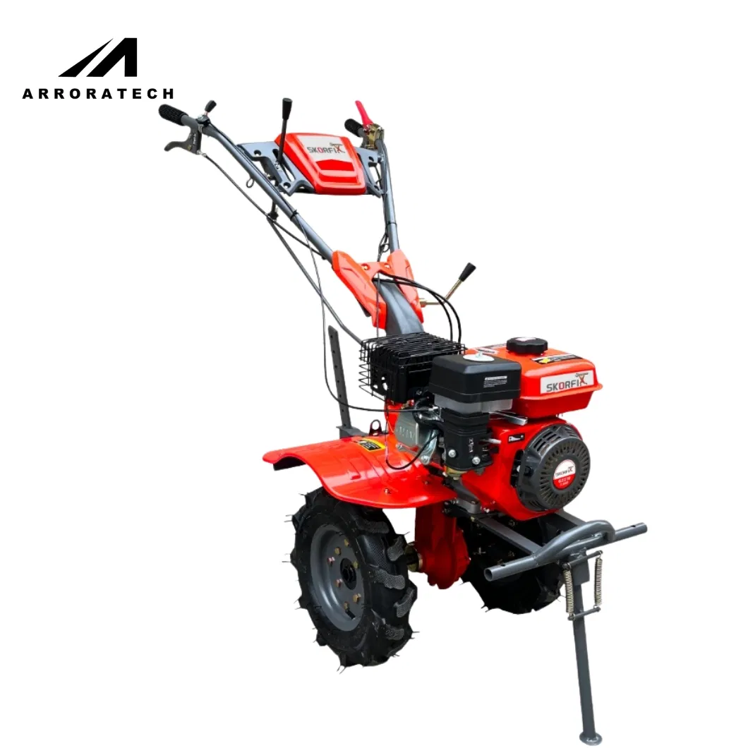Hand Push Walking Tractor Mini Power Tiller Multi Functional Gasoline Tiller Farm Cultivator with Tools