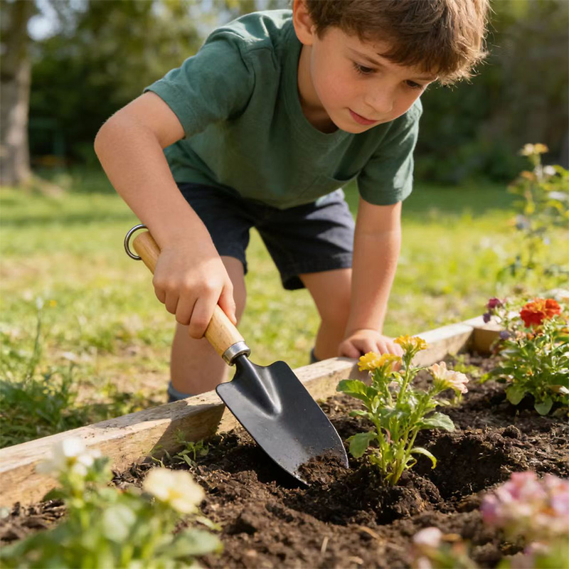 Garden Tool Set for Home Wooden Handle Weeding and Planting Tools Set