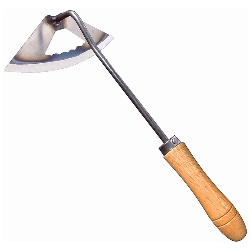 Top Quality All-Steel Manganese Steel Landscaping Weeding Hand-Hardened Rake Forged Gardening Hand-Held Small Hollow Hoe
