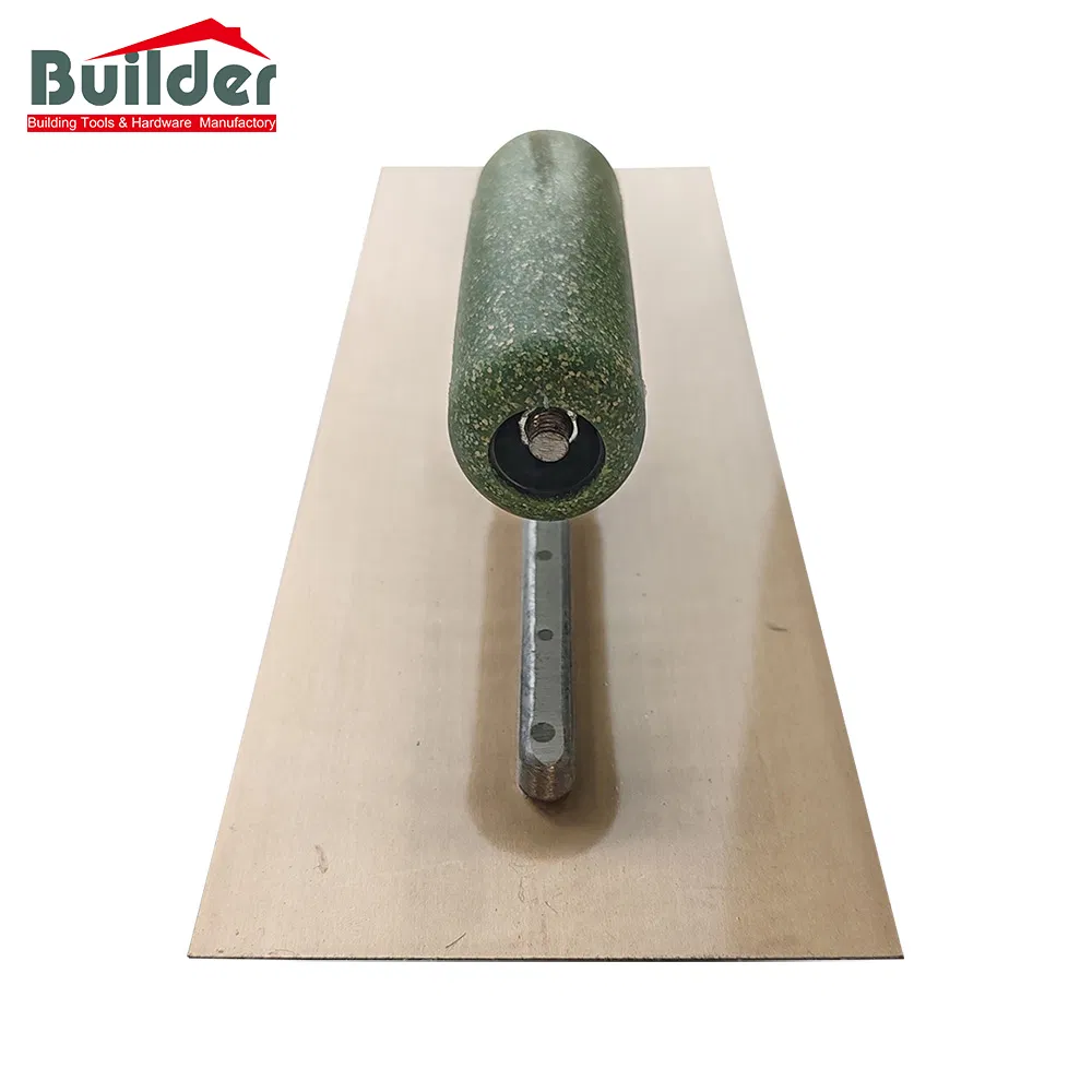 Professional Concrete Stainless Steel Golden Plastering Trowel with Bikogrip Handle