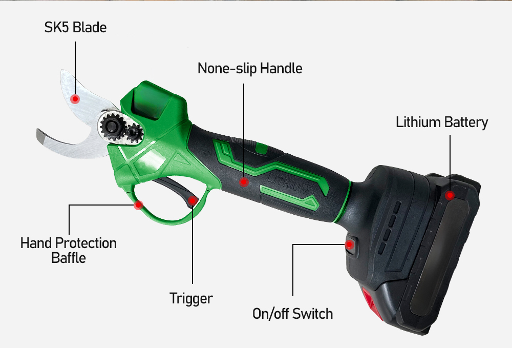 Brushless Cordless Pruning Shear with Lithium Battery for Branches Cutting (CDPS032-25)