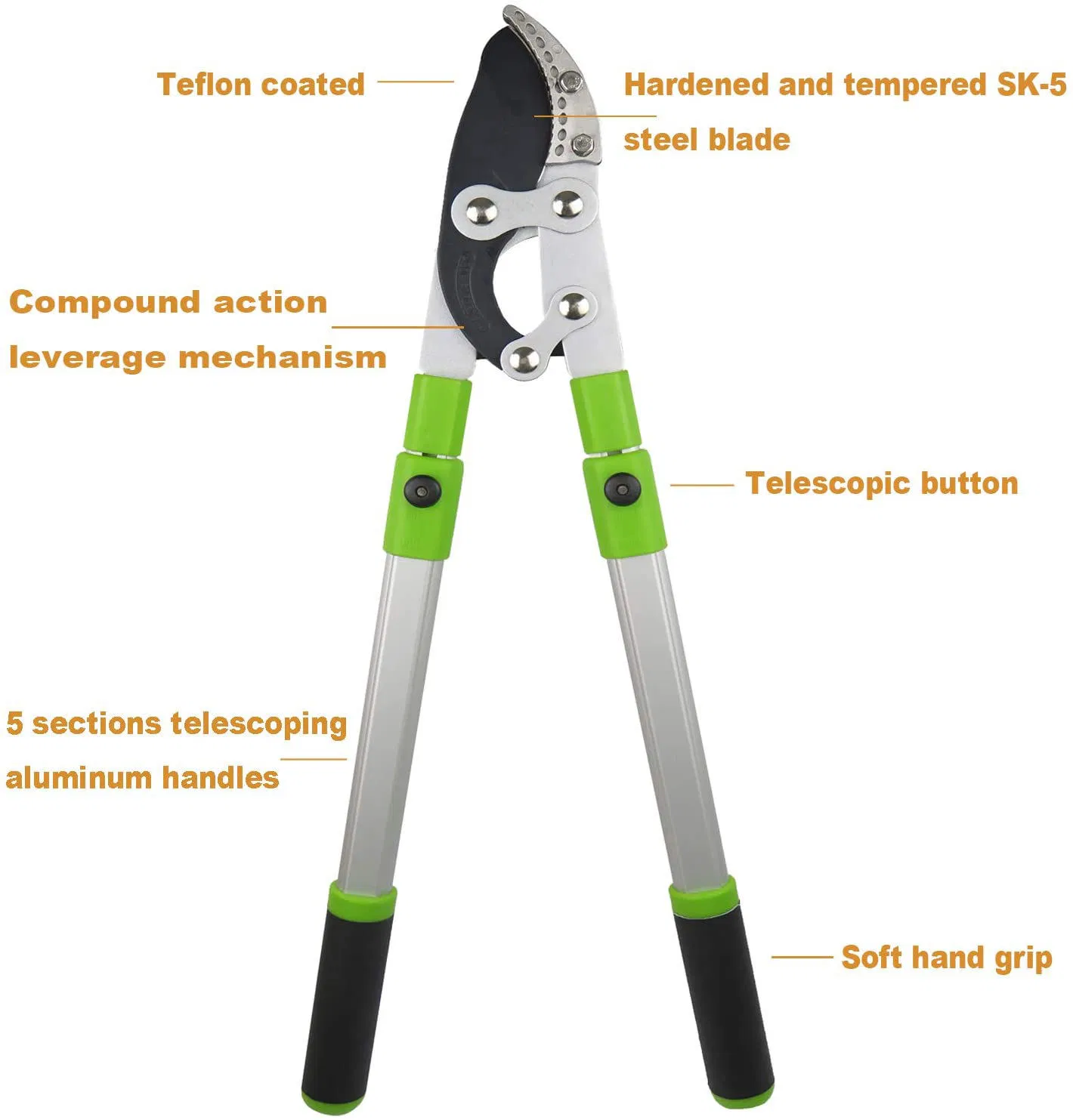 Cheap Price Long Handled Telescopic Garden Ratchet Tree Branch Pruner Lopper Garden Sissors