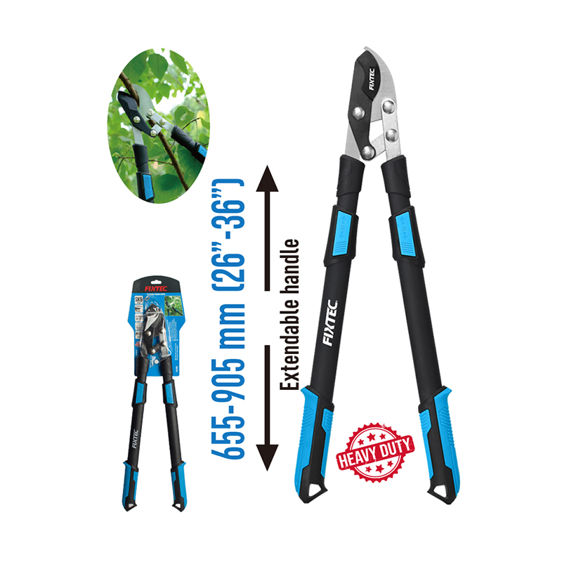 Fixtec OEM Gardening Telescopic Lopper 655mm-935mm Garden Pruner Hedge Pruning Shears