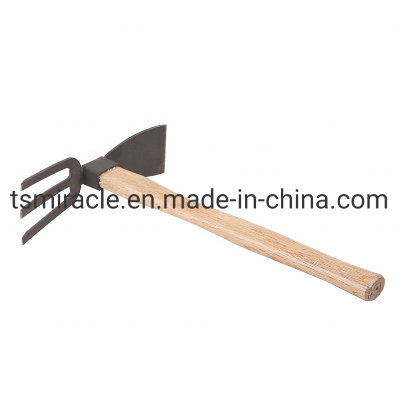 Chinese Manufacturer of High Quality Farm Hand Garden Tools Wooden Handle Fork Hoe