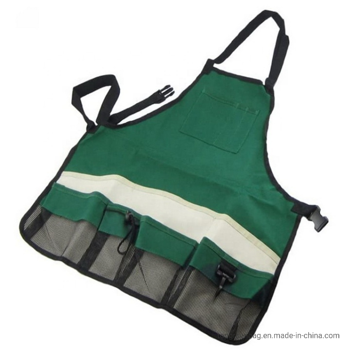 Factory Direct Sell Garden Tools Canvas Garden Tool Apron with Tool Pocket