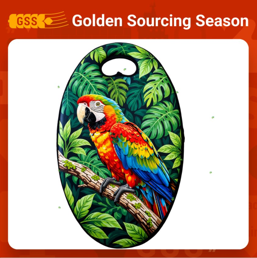 Waterproof Sponge Kneeling Pad with Vibrant Birds Pattern and Colorful Design