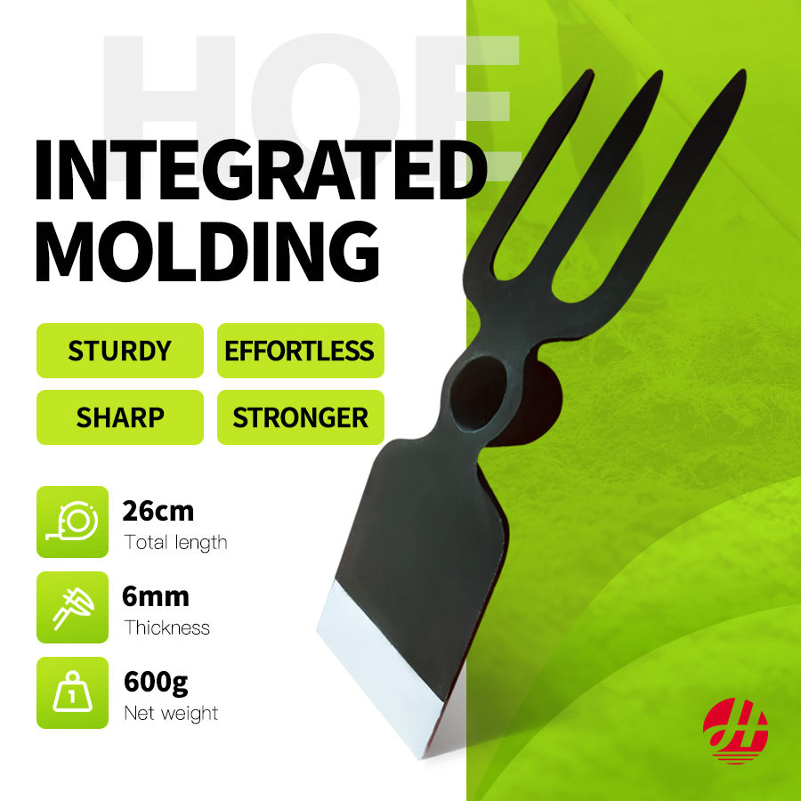 Hot Sale Railway Steel Agricultural Hand Tools Garden Forged Fork Dual Hoe