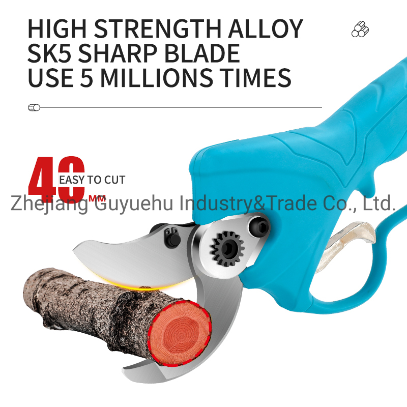 Professional 40mm Electric Fruit Pruning Shear/Electric Bypass Pruner Lightweight Portable Built-in Battery Pruning Shears