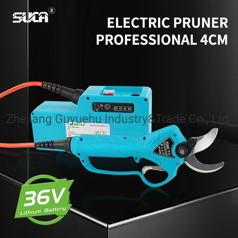 Professional 40mm Electric Fruit Pruning Shear/Electric Bypass Pruner Lightweight Portable Built-in Battery Pruning Shears