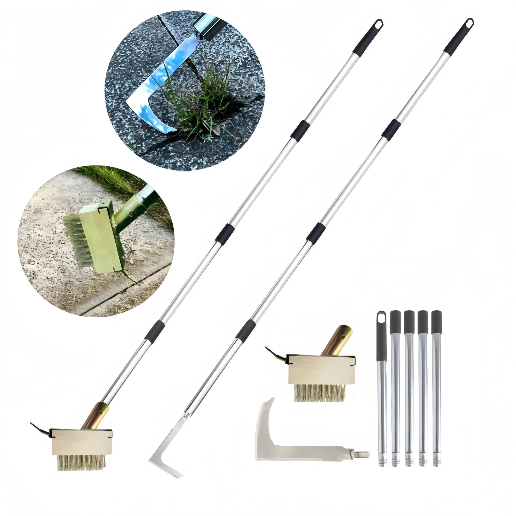 2m Gap Weeder Brush and Knife with Long Handle for Crevice Cleaning