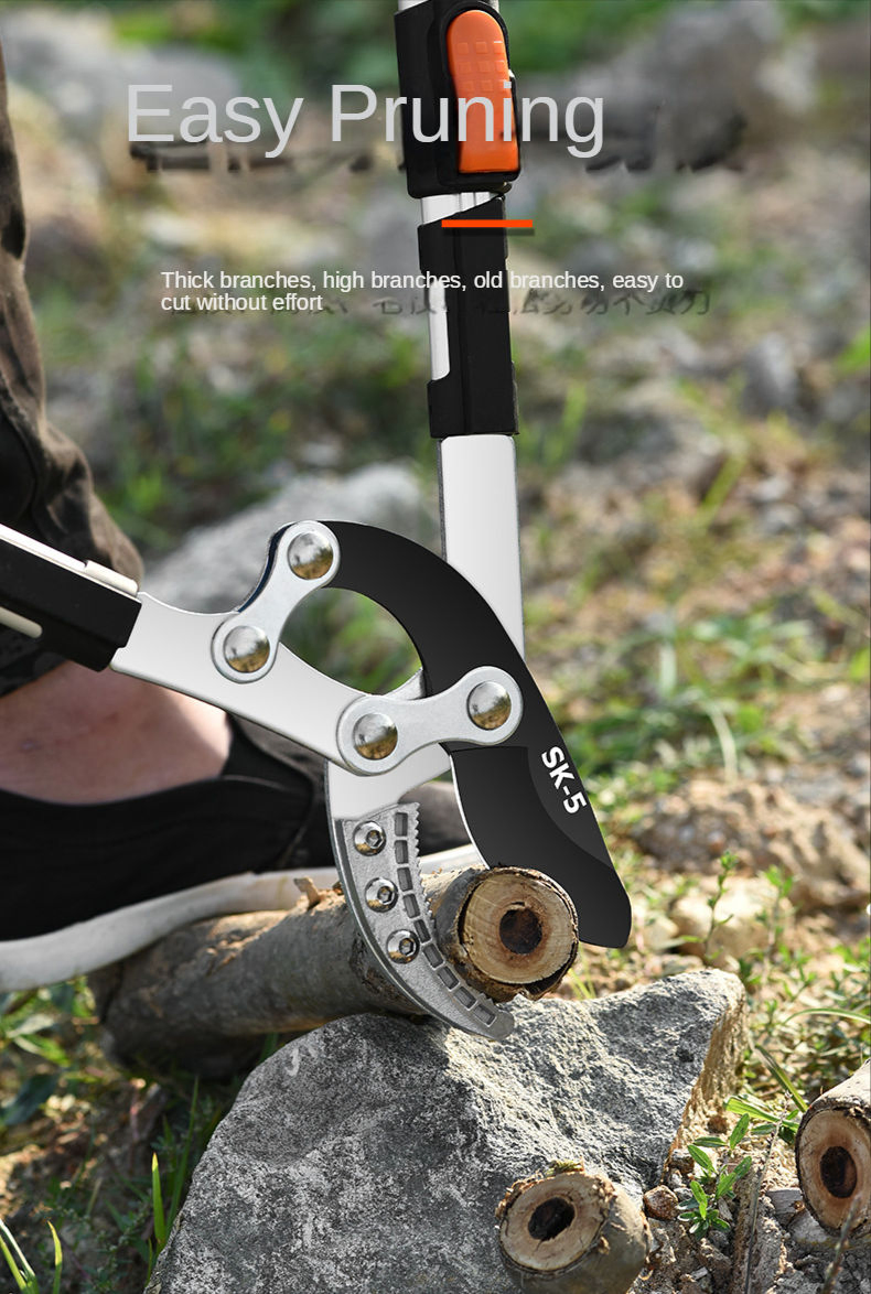 Horticulture Aluminum Alloy Adjustable Telescopic Grip Pruning Shear Long Reach Lopper