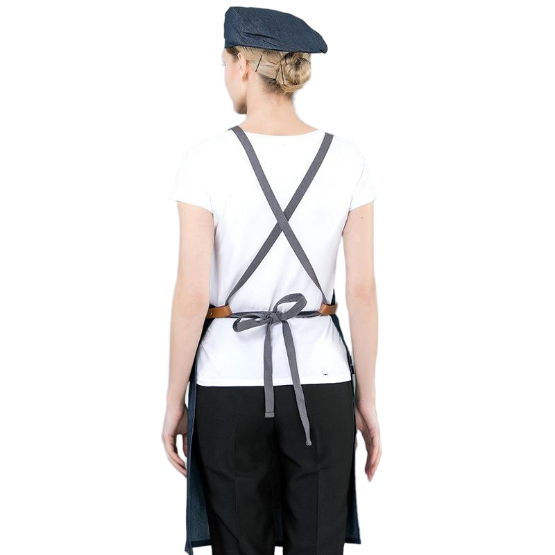 Custom Promotion Cotton Polyester Wholesale Leather Linen Denim Tea Kitchen Milk Waist Canvans Cook Bib Kitchen Tool Restaurant Apron