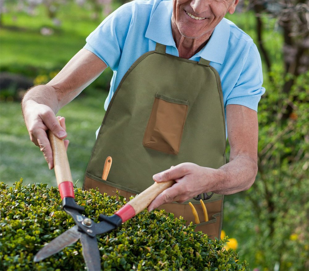 Adjustable Garden Farming Apron with Tools Pockets Leg Protection Bib Bl16030